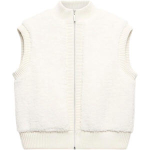 Mint Velvet Cream Cotton Blend Knit Gilet